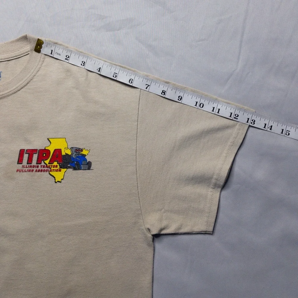 Vintage Y2k ITPA Tractor Pulling Shirt M Race Car Graphic Illinois Event Tee - Picture 9 of 10